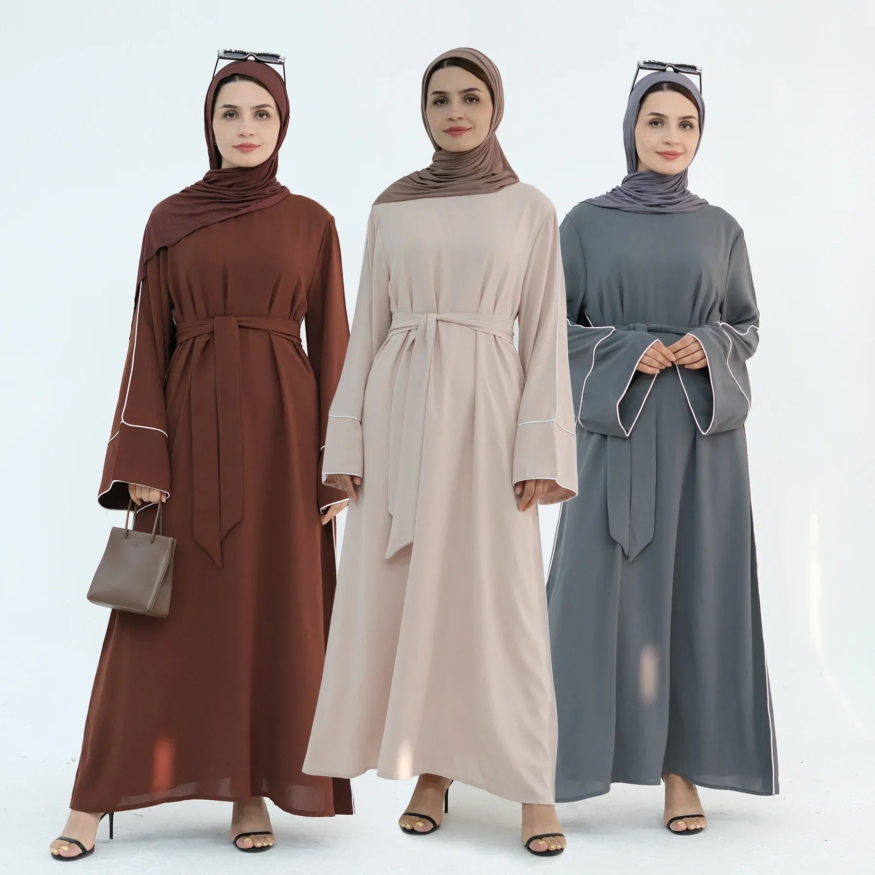 Plain Closed Eid Abaya Dress Silk Velvet Abayas for Women Dubai Luxury Muslim Modest Dresses Islamic Clothing Kaftan Hijab Robe