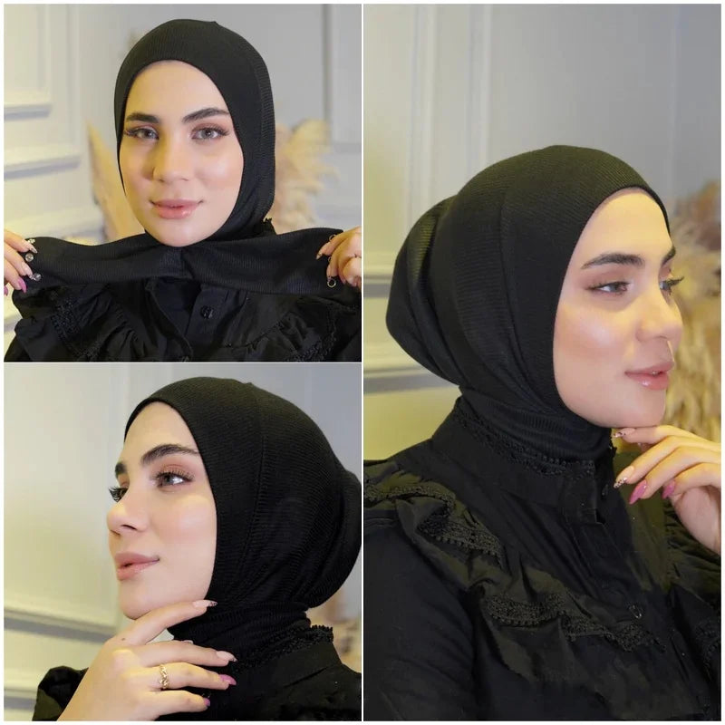 Muslim Jersey Hijab Scarf White Abaya Hijabs For Woman Jersey Abayas Women Islamic Dress Head Wrap Turbans Instant Crinkle Turban