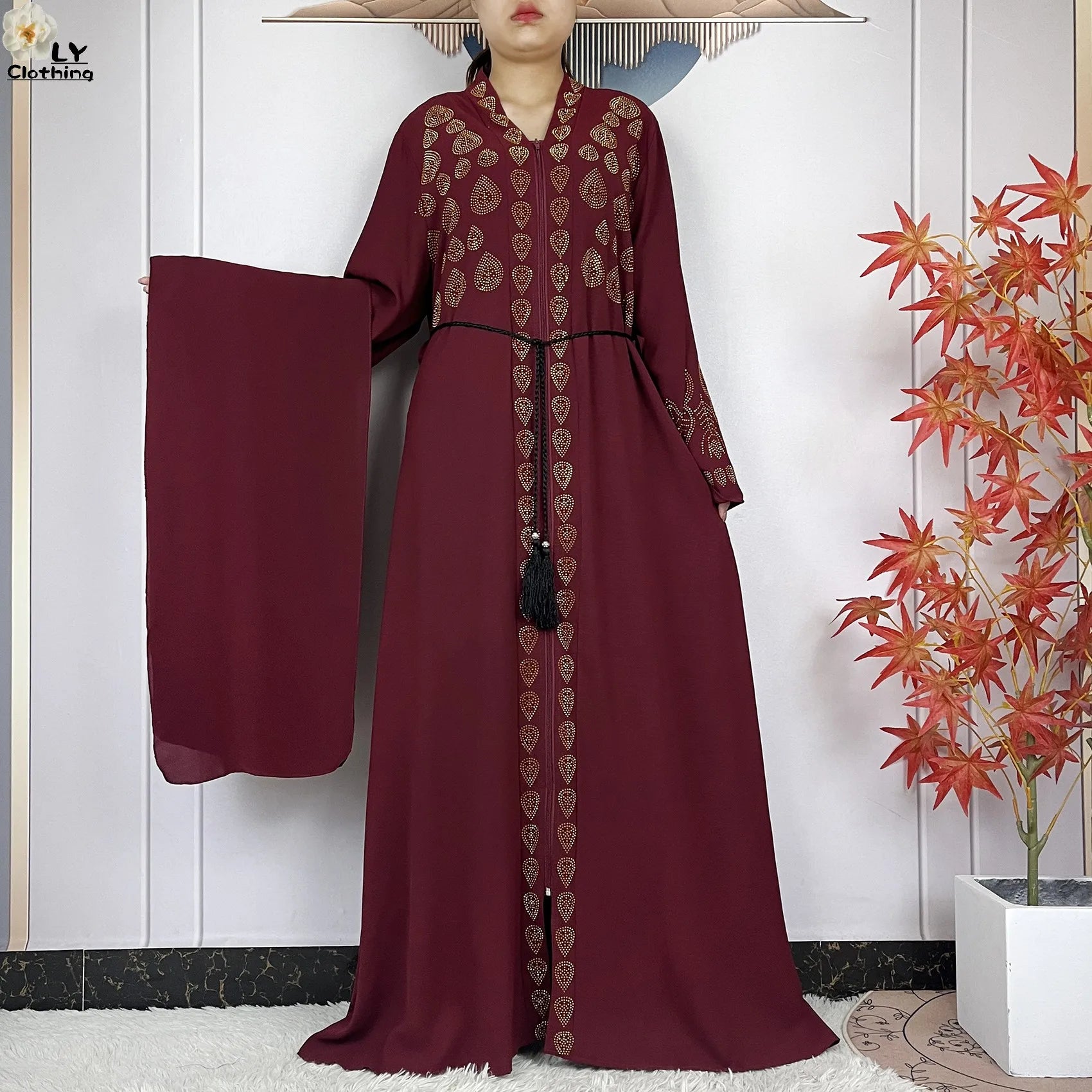 Diamond Chiffon Abaya