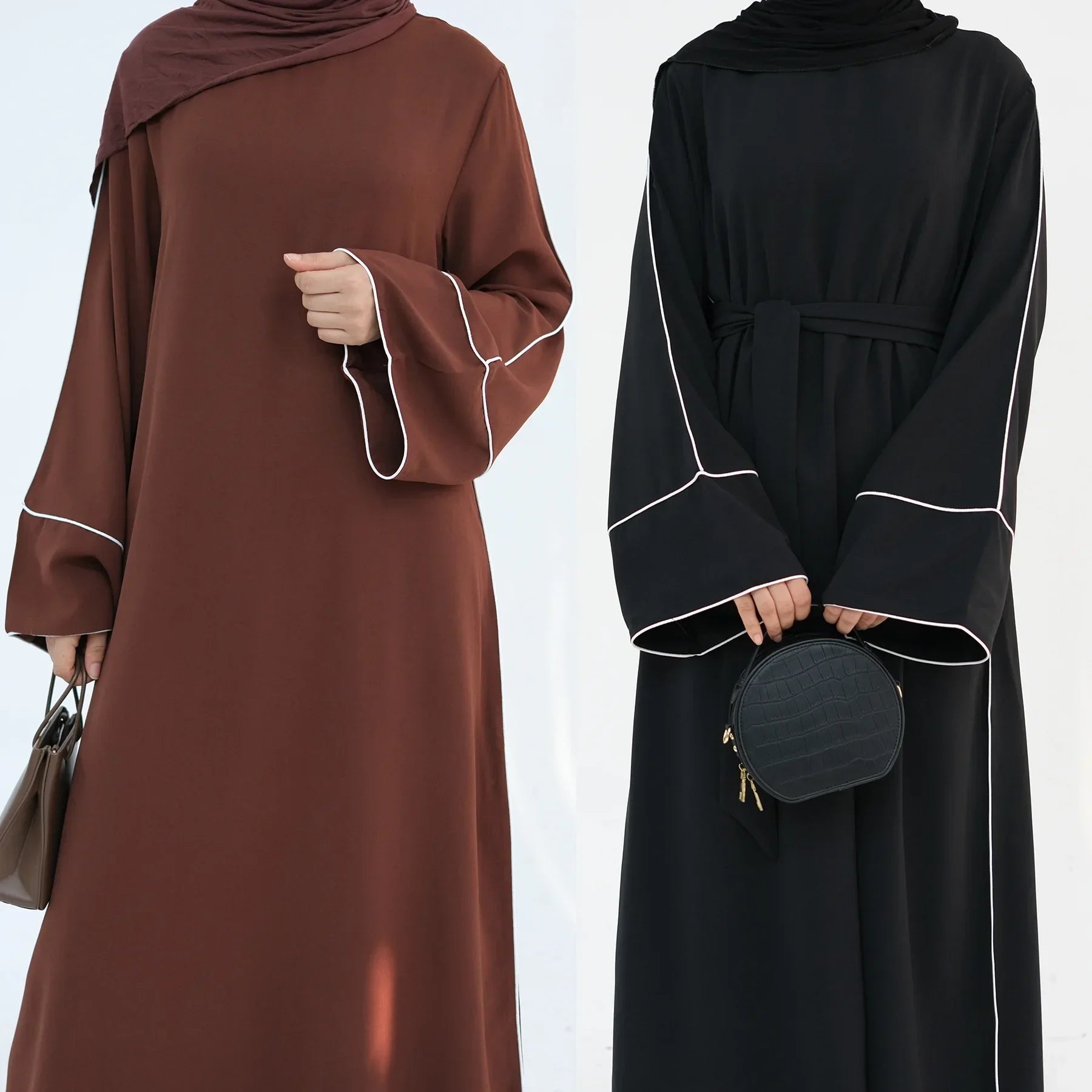 Plain Closed Eid Abaya Dress Silk Velvet Abayas for Women Dubai Luxury Muslim Modest Dresses Islamic Clothing Kaftan Hijab Robe