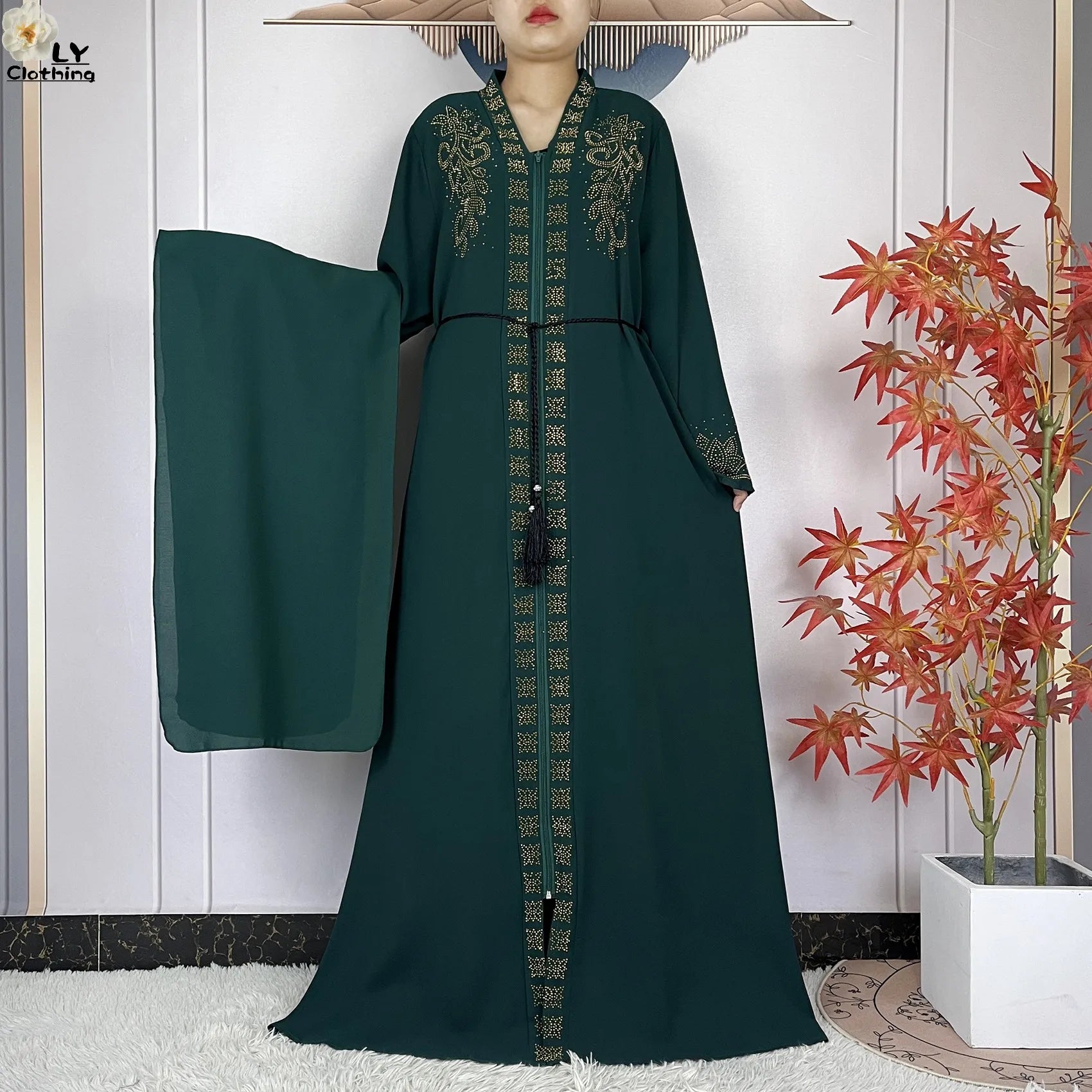 Diamond Chiffon Abaya