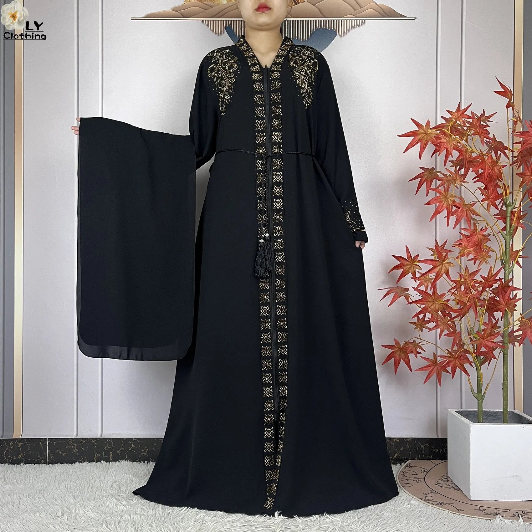 Diamond Chiffon Abaya
