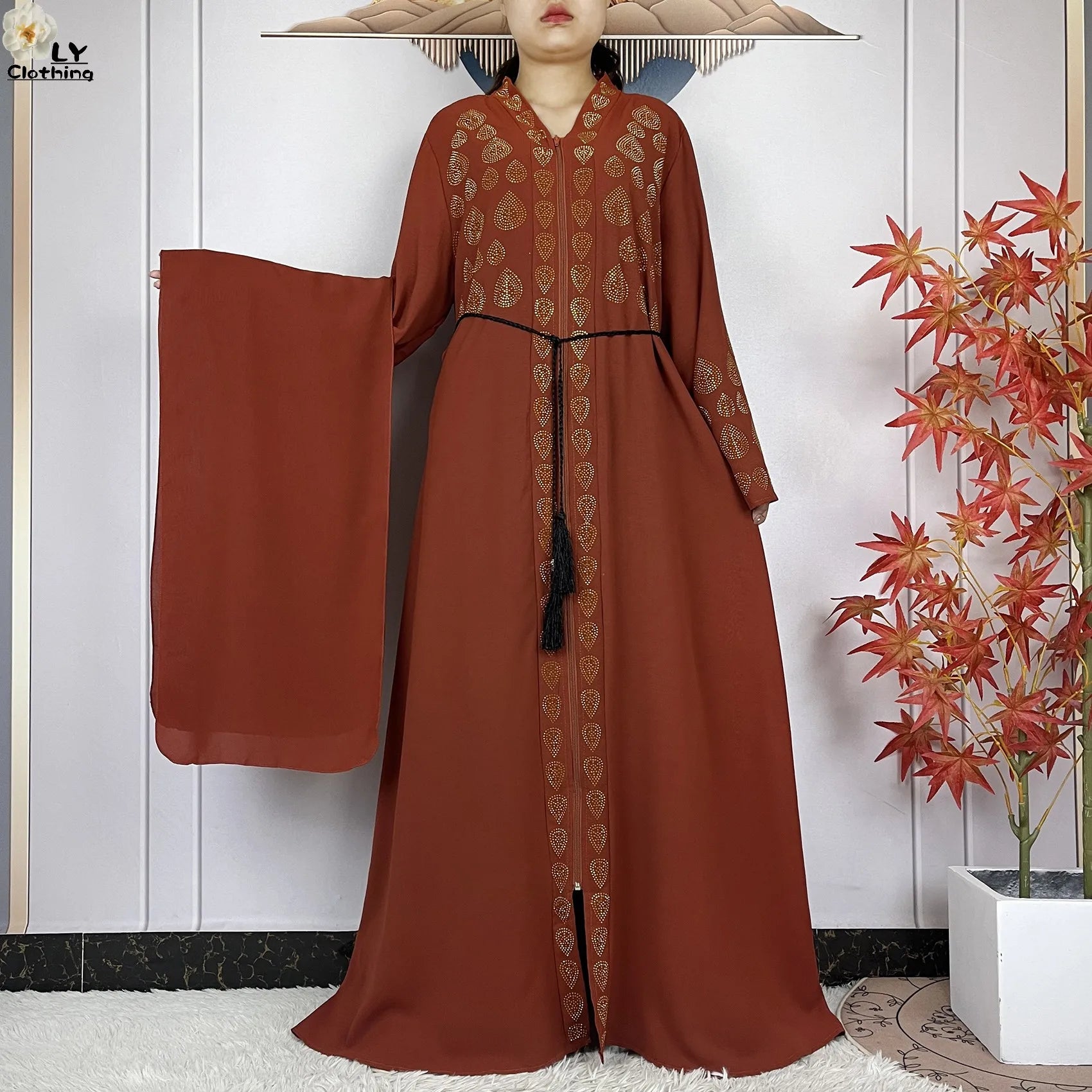 Diamond Chiffon Abaya
