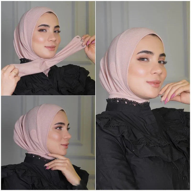 Muslim Jersey Hijab Scarf White Abaya Hijabs For Woman Jersey Abayas Women Islamic Dress Head Wrap Turbans Instant Crinkle Turban