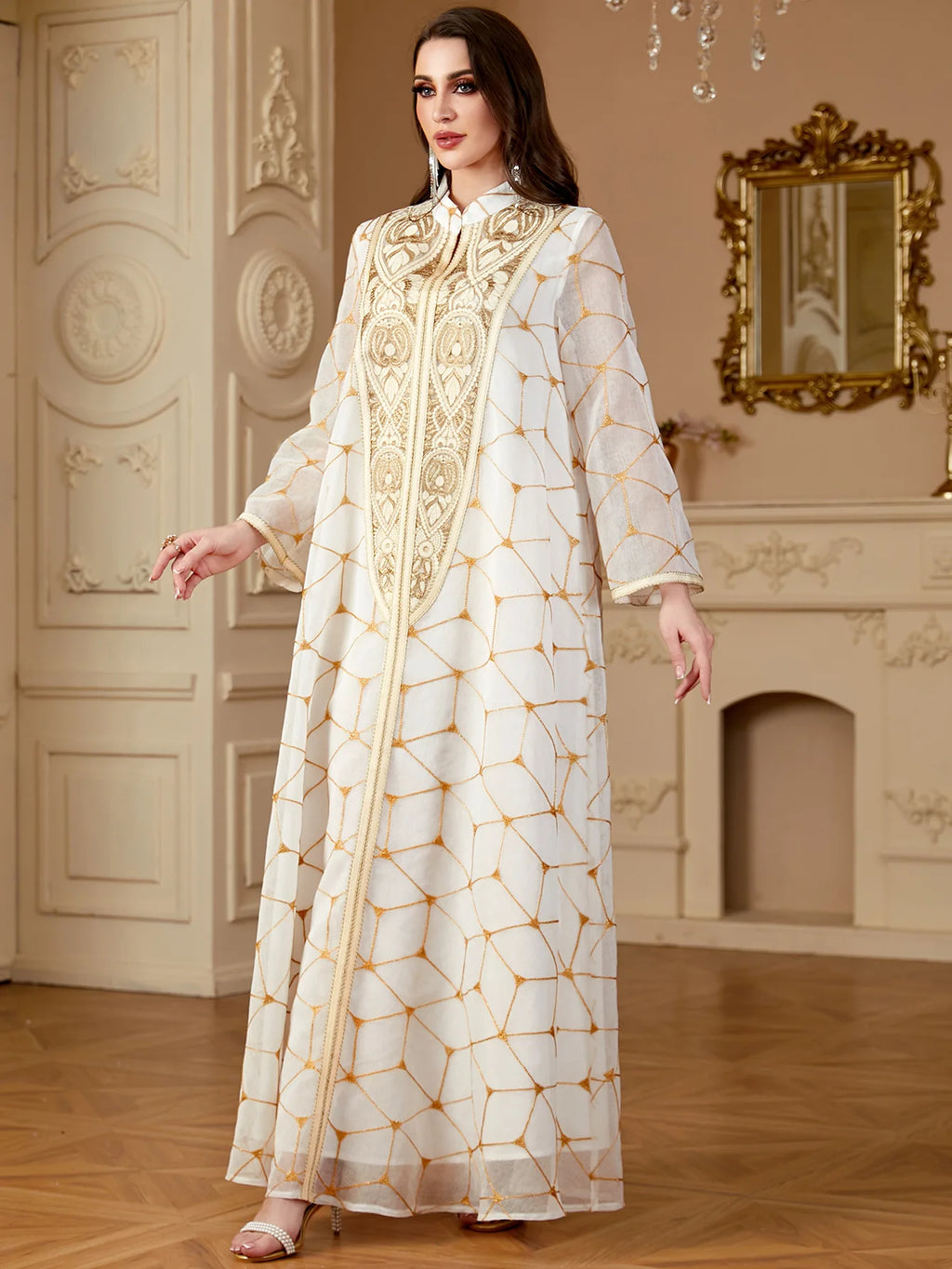 Bestickte Dubai Abaya
