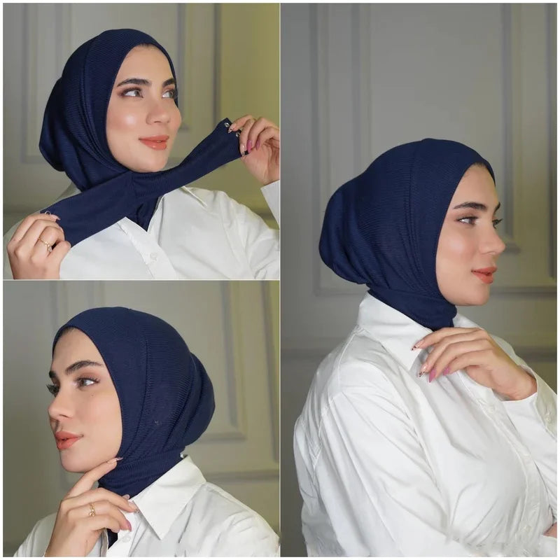 Muslim Jersey Hijab Scarf White Abaya Hijabs For Woman Jersey Abayas Women Islamic Dress Head Wrap Turbans Instant Crinkle Turban