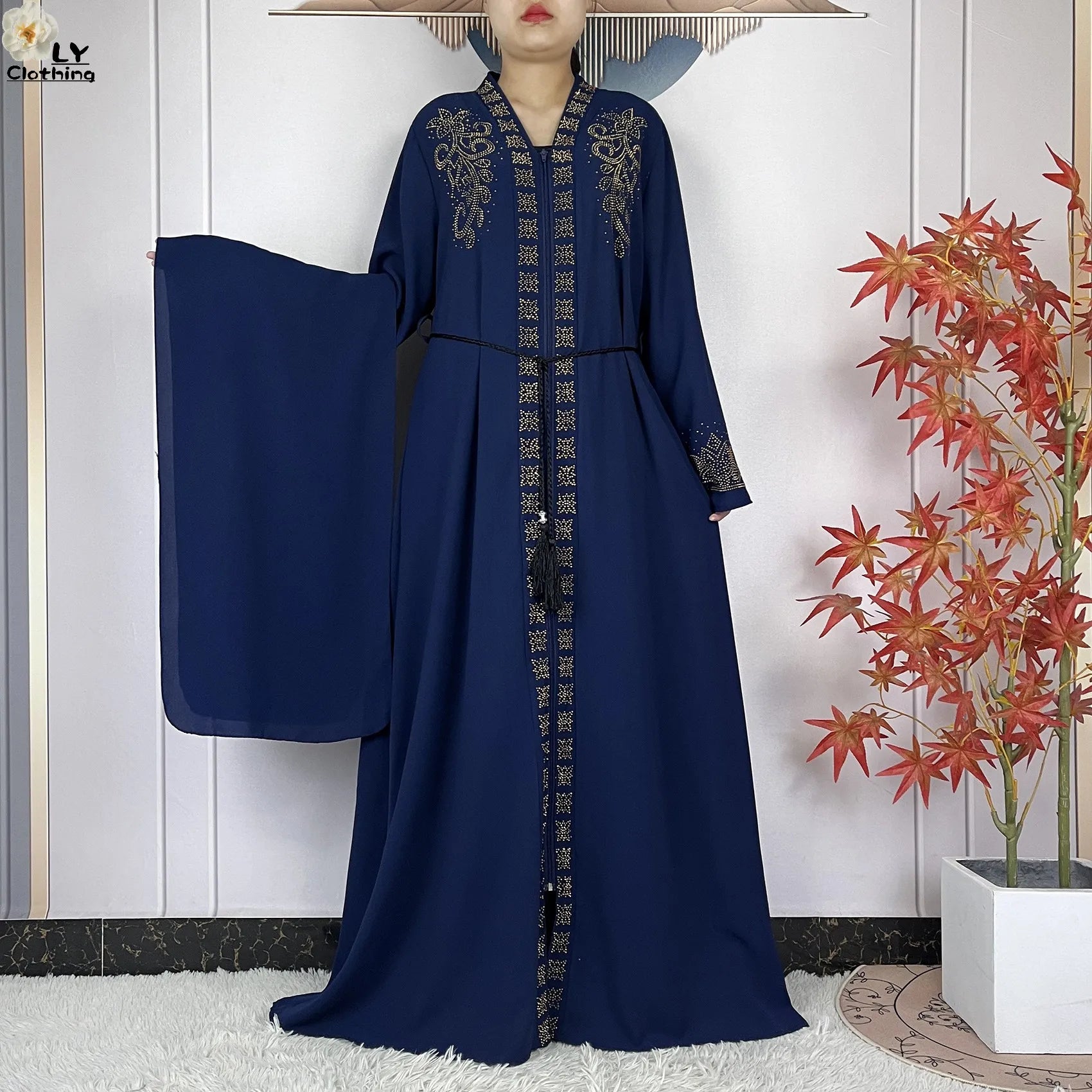 Diamond Chiffon Abaya