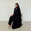 Black Crystal Trim Abaya