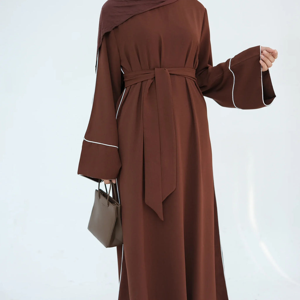 Plain Closed Eid Abaya Dress Silk Velvet Abayas for Women Dubai Luxury Muslim Modest Dresses Islamic Clothing Kaftan Hijab Robe