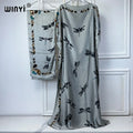 WINYI Muslim African Traditional Dress for Women, Abaya Dubai Luxury 2024 Kaftan Robes, Elegant Maxi Length Dress Beach Cover-Up