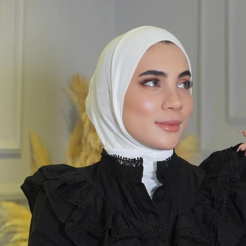 Muslim Jersey Hijab Scarf White Abaya Hijabs For Woman Jersey Abayas Women Islamic Dress Head Wrap Turbans Instant Crinkle Turban