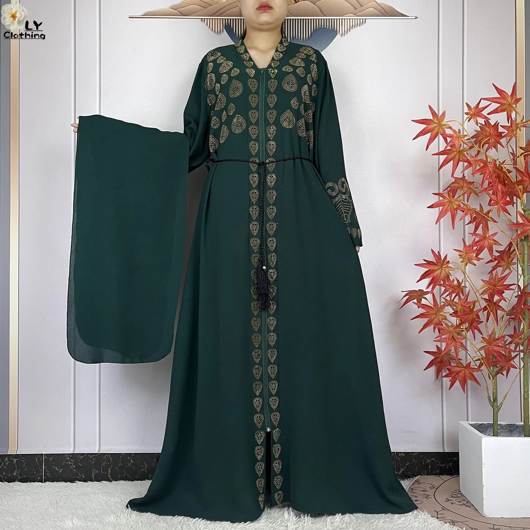 Diamond Chiffon Abaya